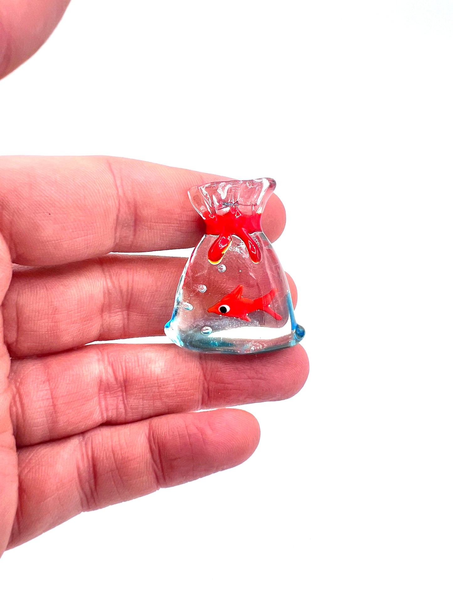 Glass Mini Goldfish in a Bag