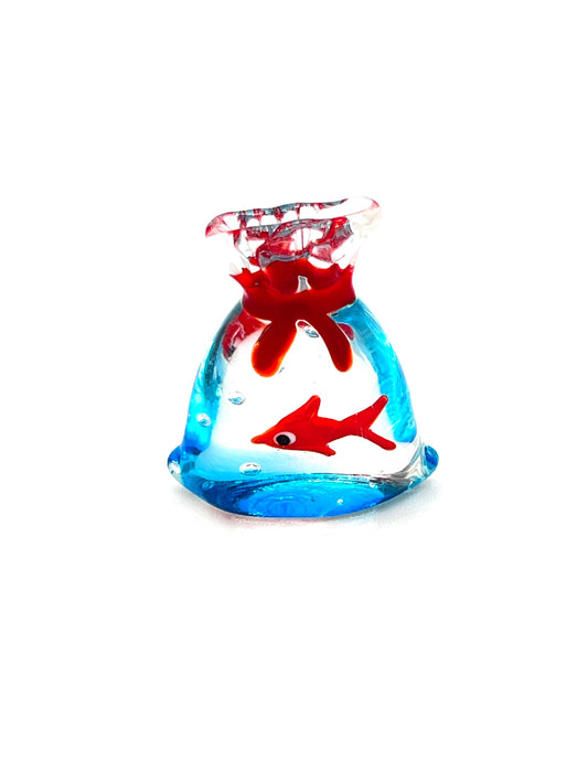 Glass Mini Goldfish in a Bag