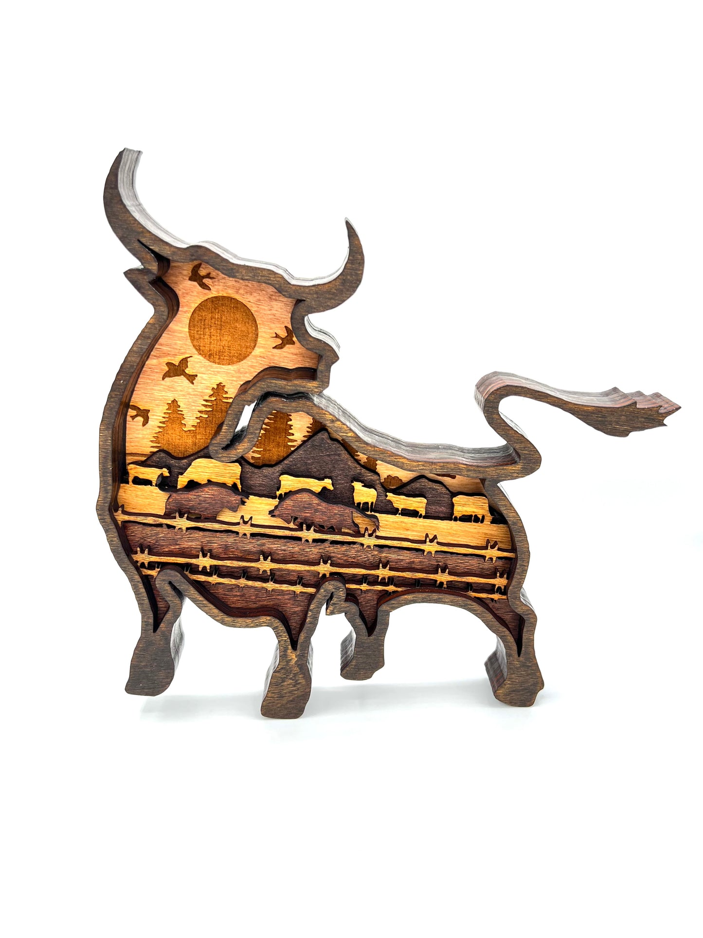 Bull Fighting, Multi-layer Wood