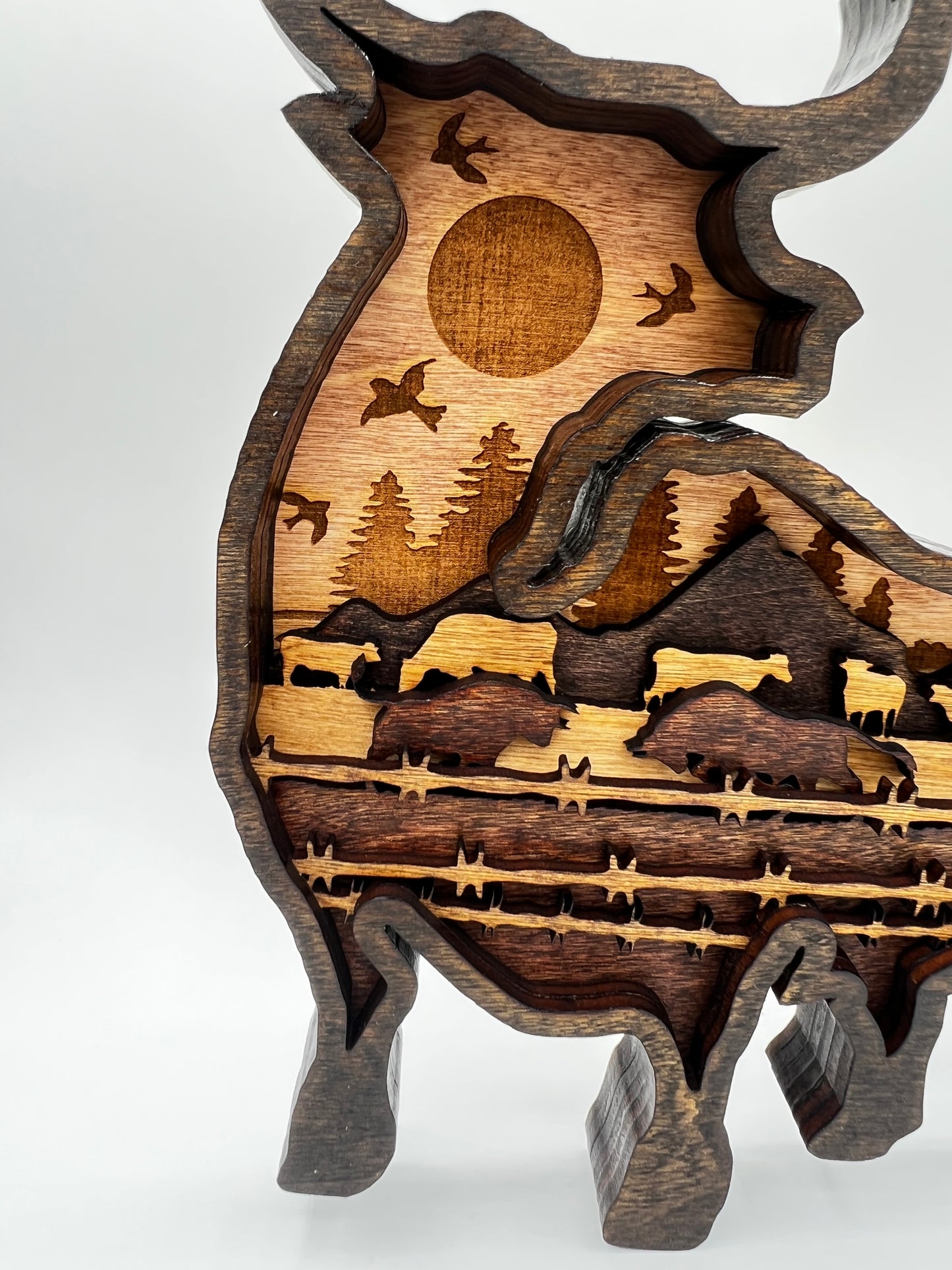 Bull Fighting, Multi-layer Wood