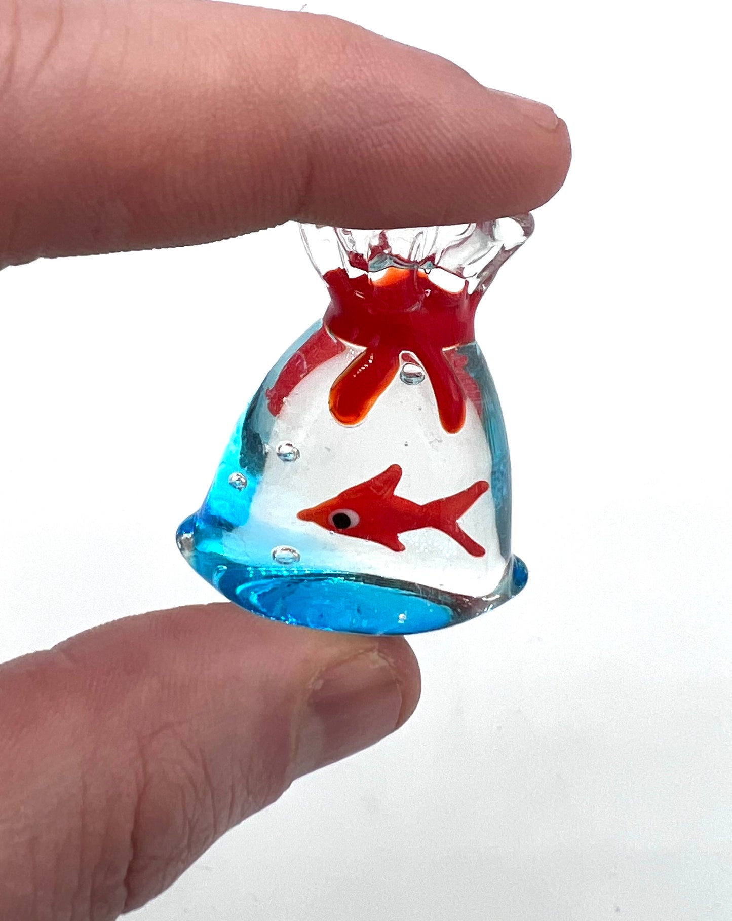 Glass Mini Goldfish in a Bag