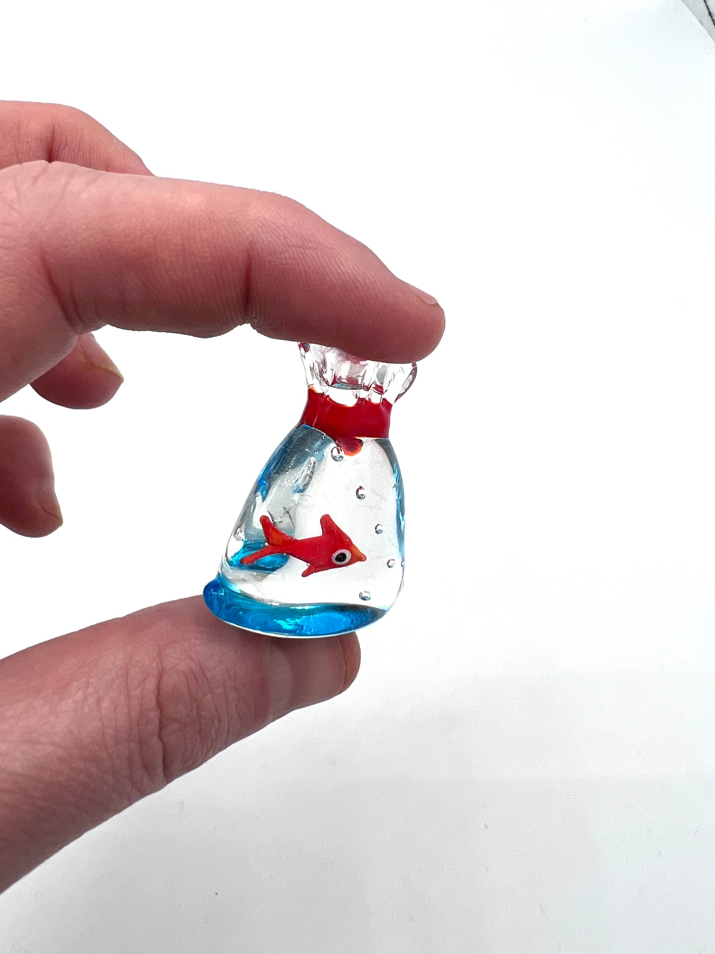 Glass Mini Goldfish in a Bag