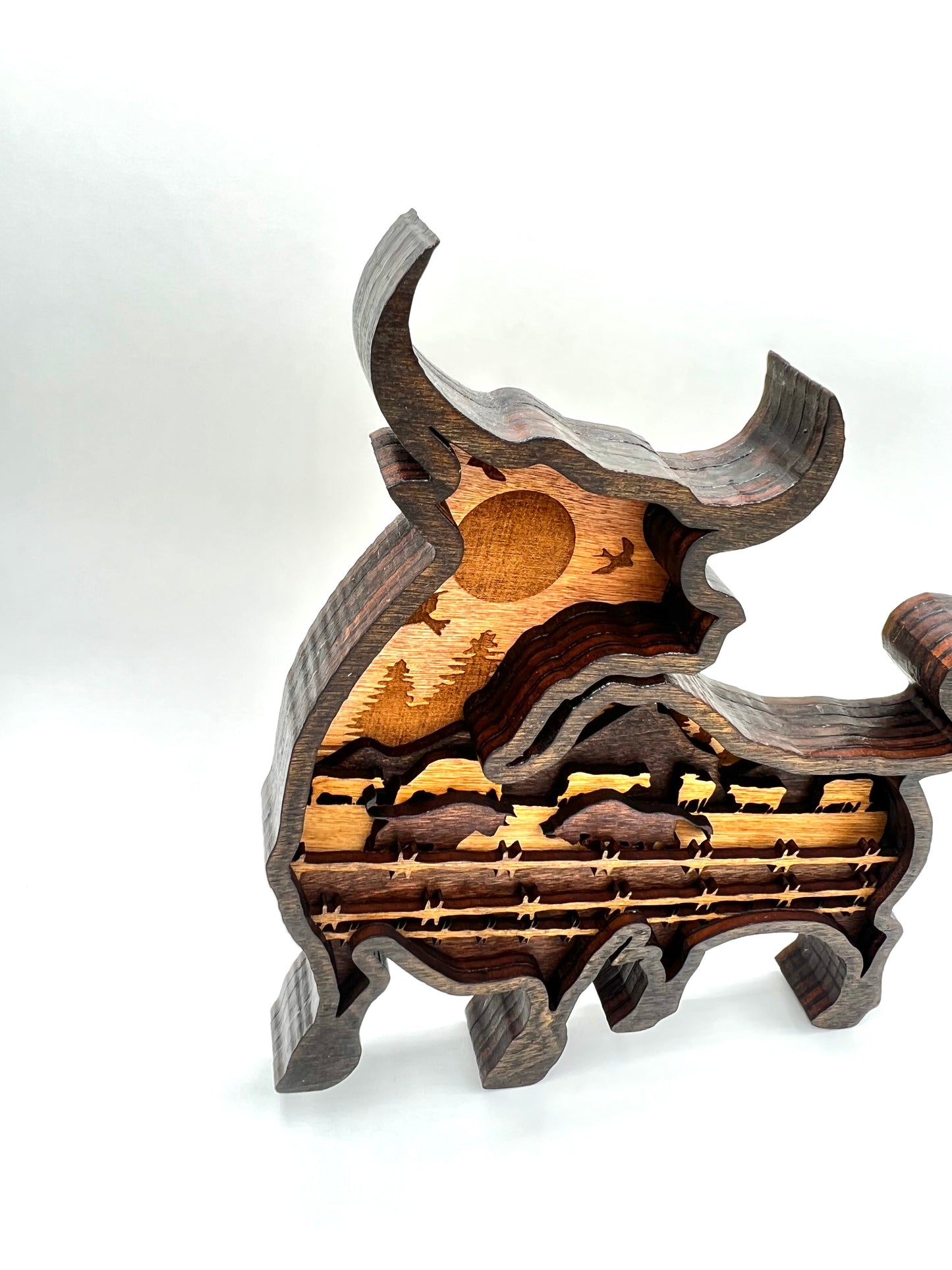 Bull Fighting, Multi-layer Wood