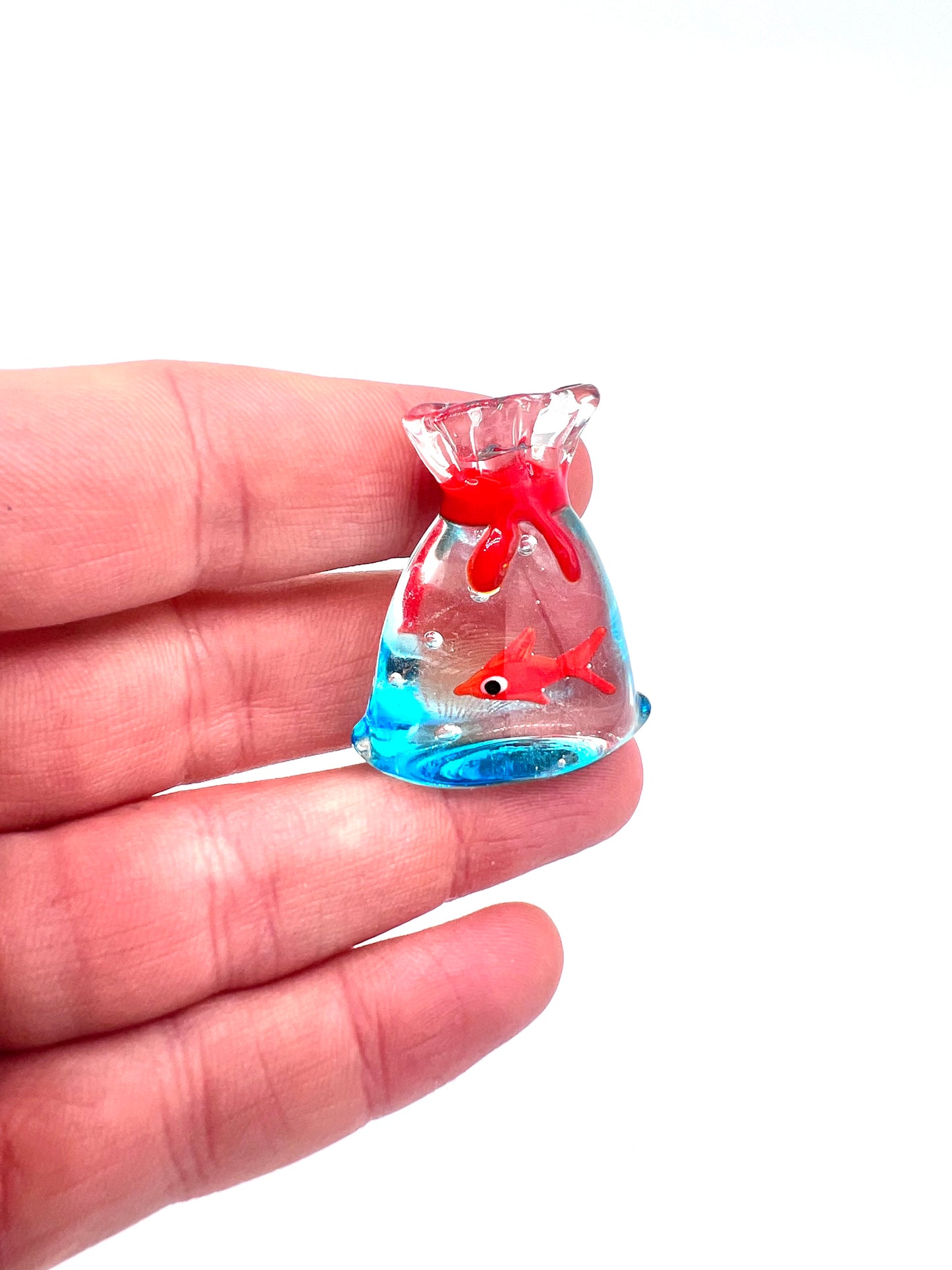 Glass Mini Goldfish in a Bag