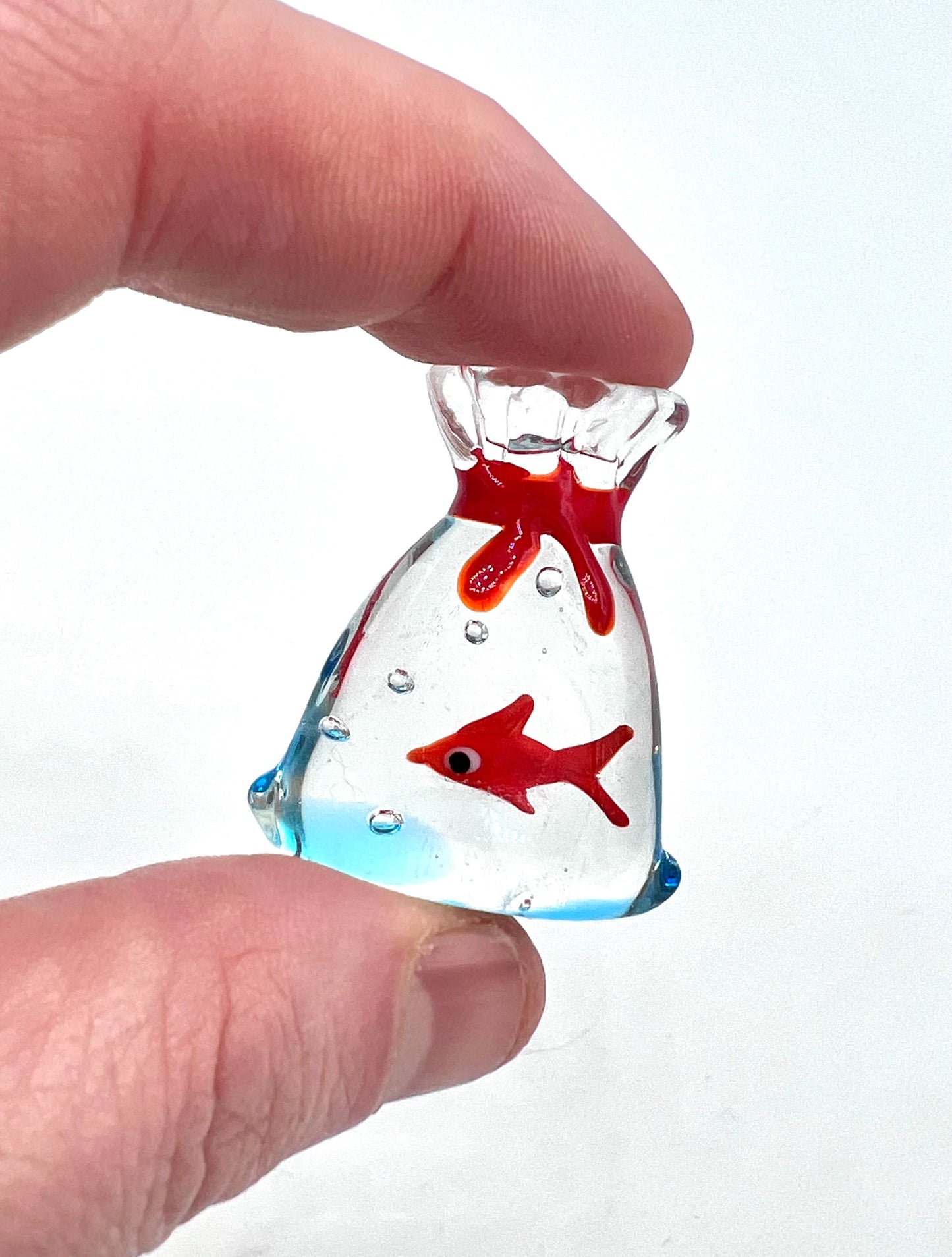 Glass Mini Goldfish in a Bag