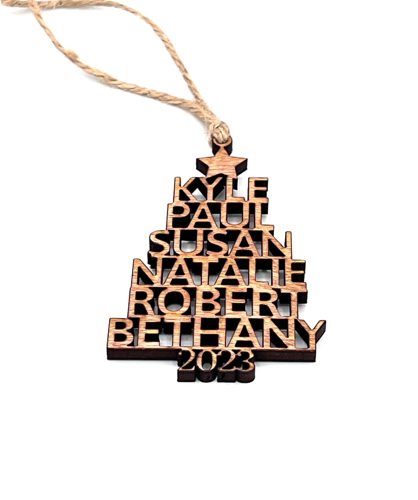 Custom Name Tree Ornament