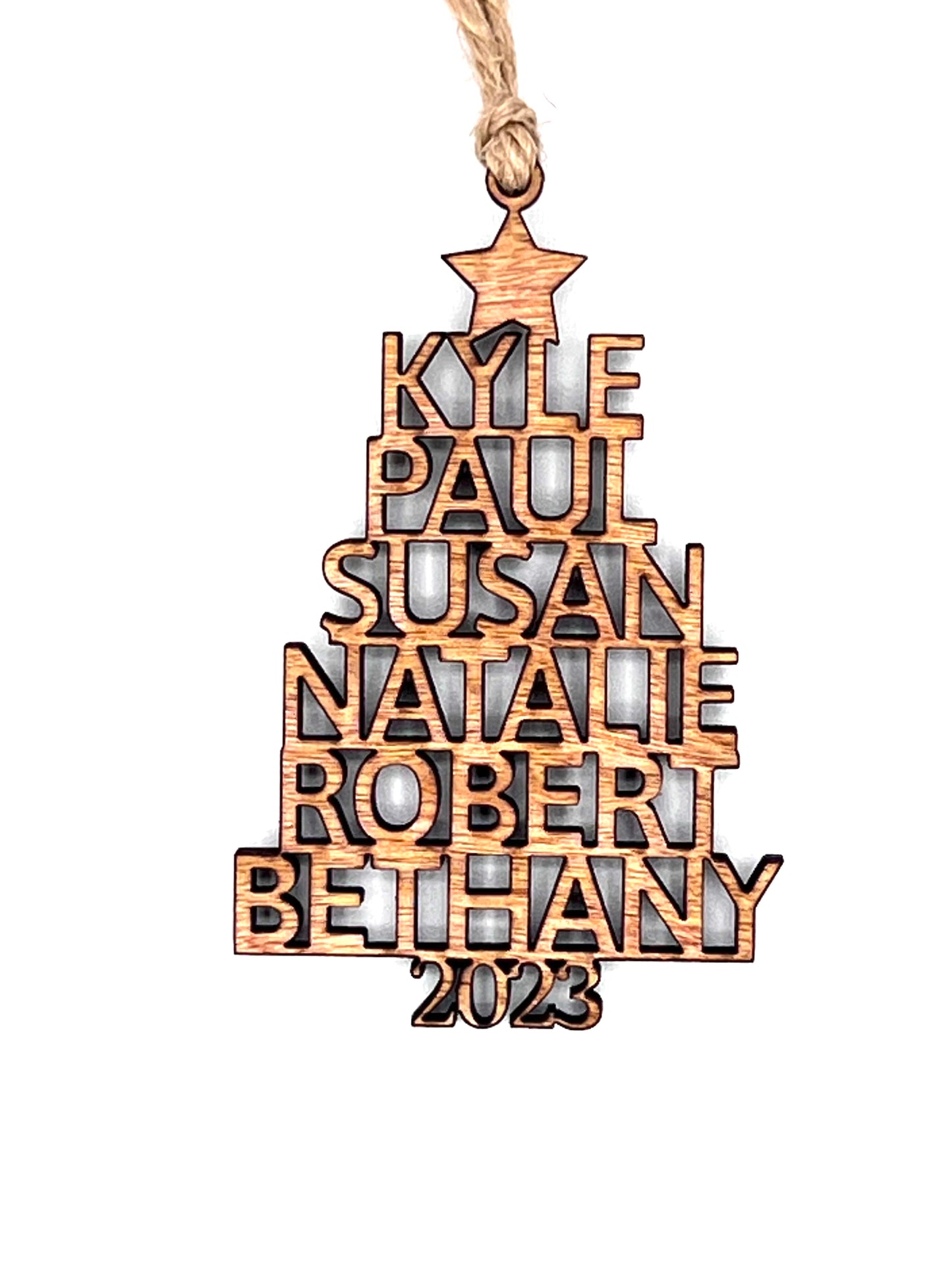 Custom Name Tree Ornament