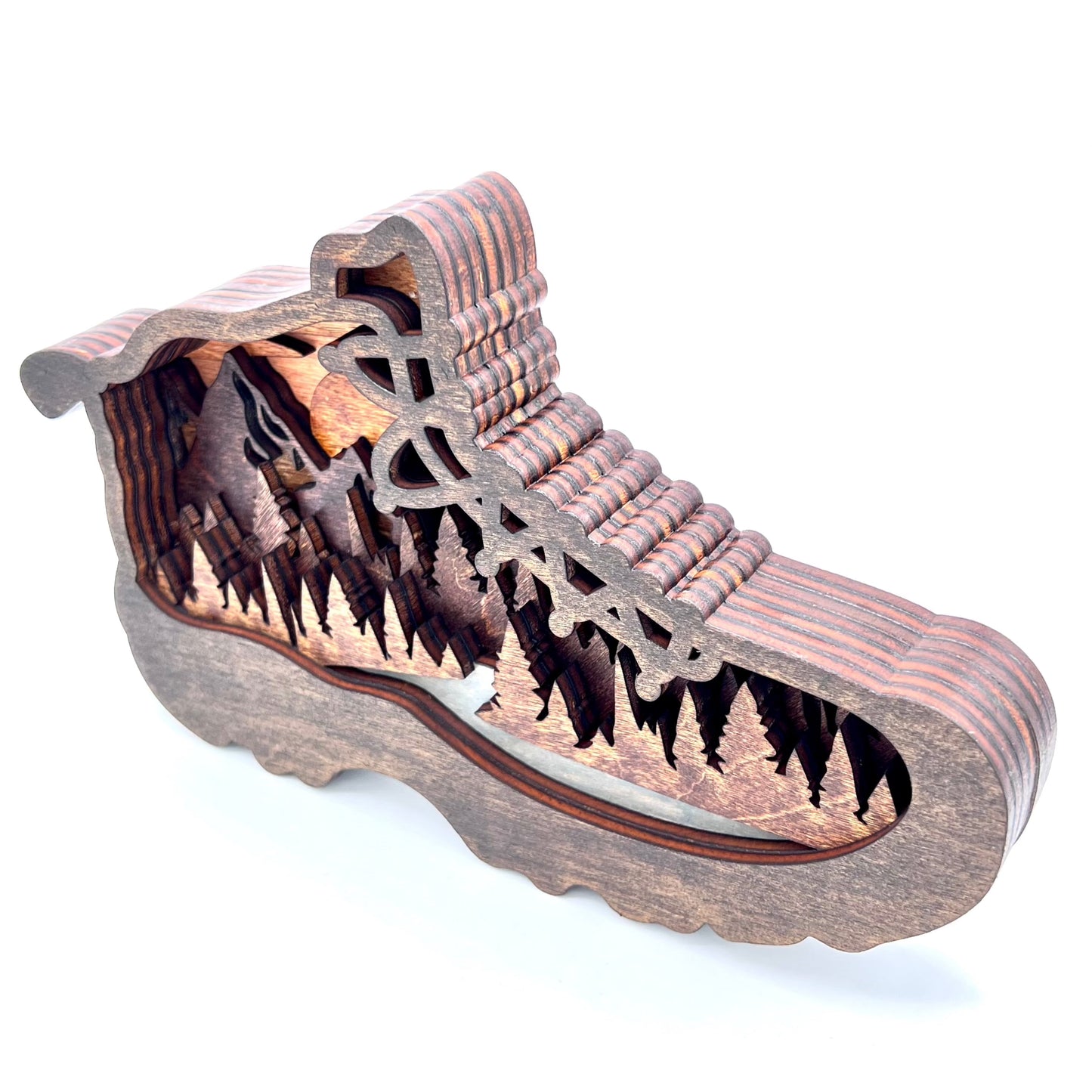 Hiking Boot Multi-layered Wood
