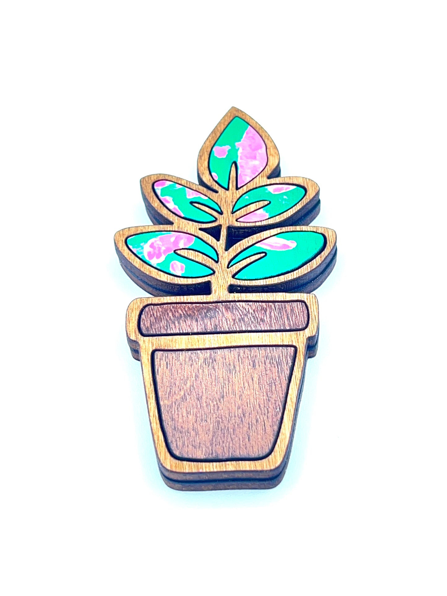 Pink Princess Philodendron Plant Magnet