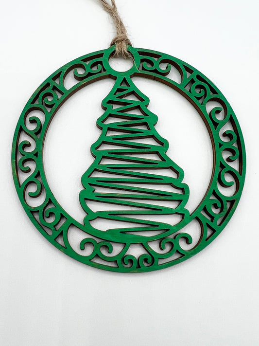 Holiday Tree Green Ornament