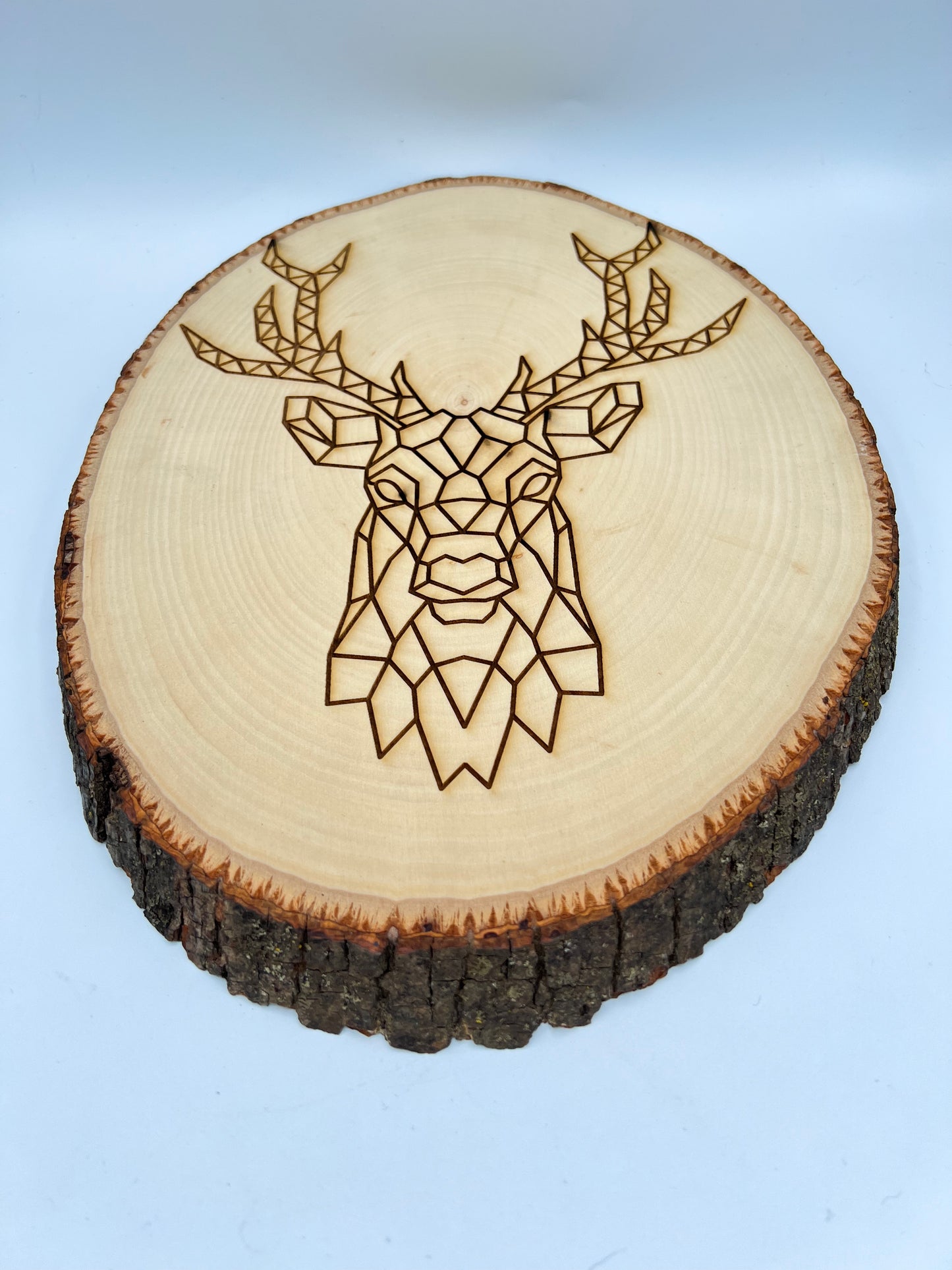 Deer Head Engraved on Wood