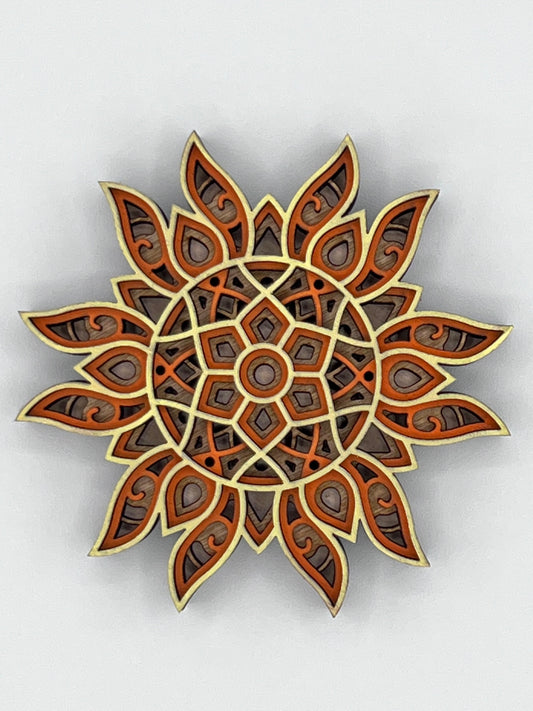 Sun Mandala, Multi-Layer Wood