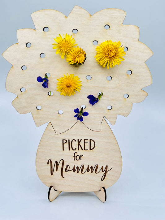 Picked For Mommy Flower Holder Stand