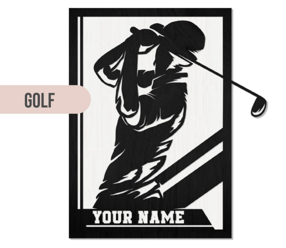 Personalized Golf Player Sign