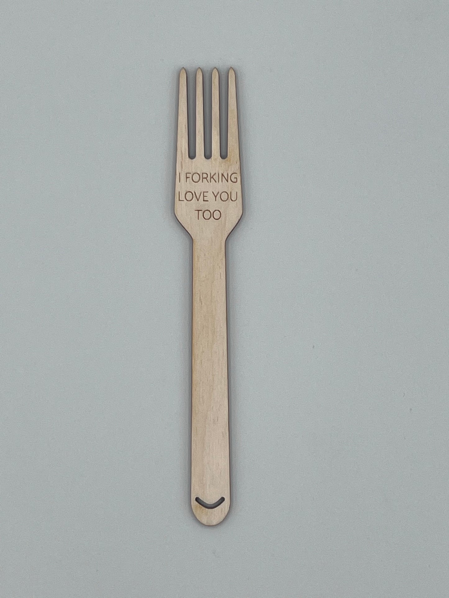 Fork With Laser Engraved Saying