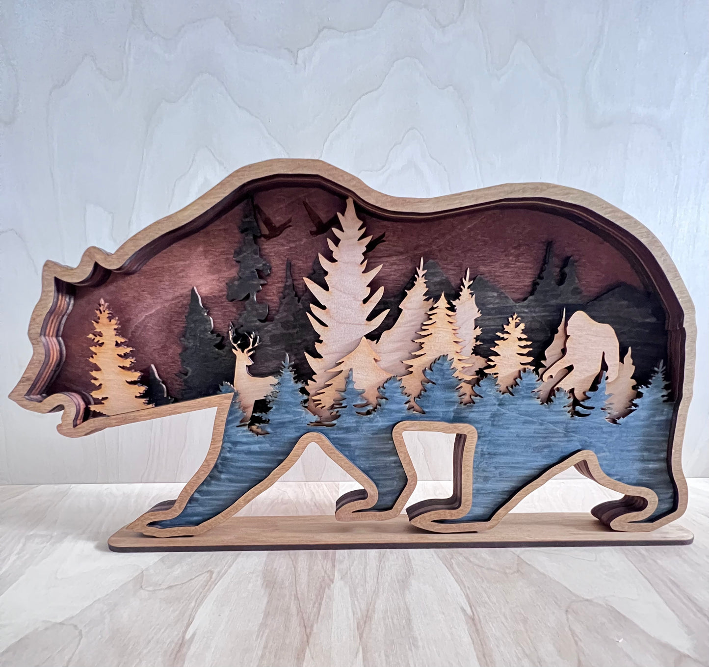 Bear Tabletop, 6 Layer Wood