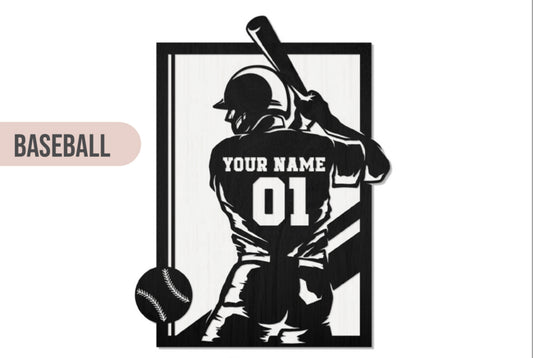 Personalized Baseball Player Sign