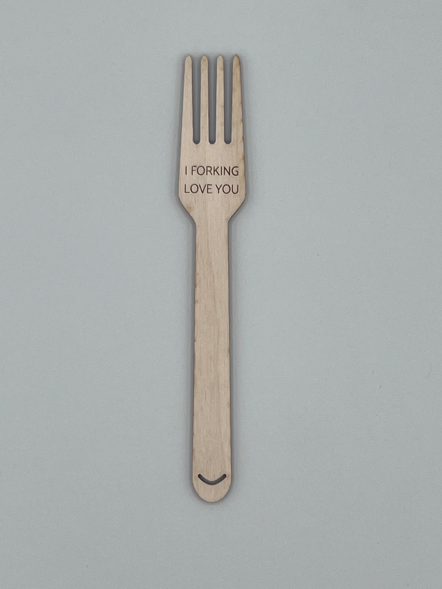 Fork With Laser Engraved Saying