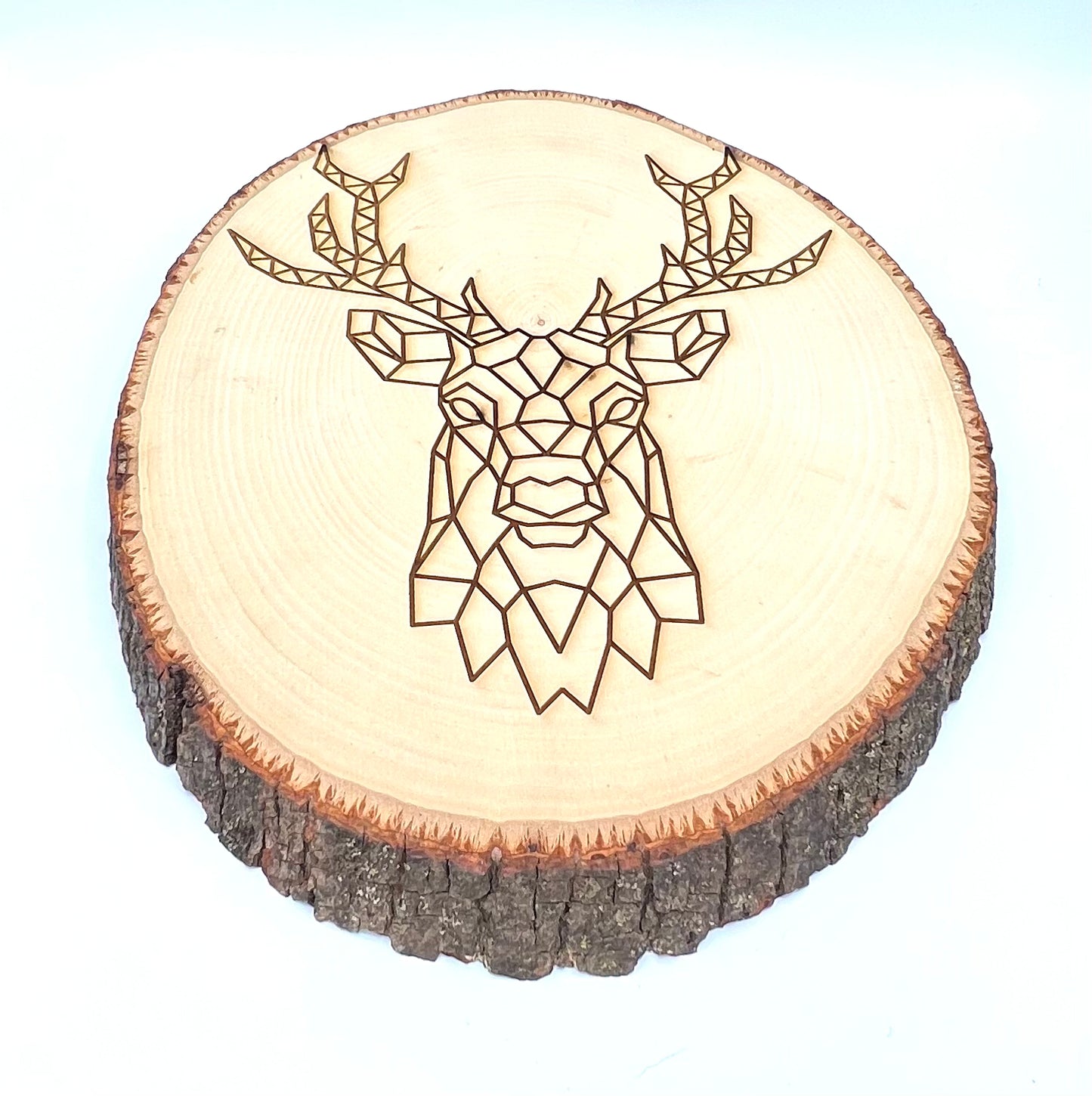 Deer Head Engraved on Wood