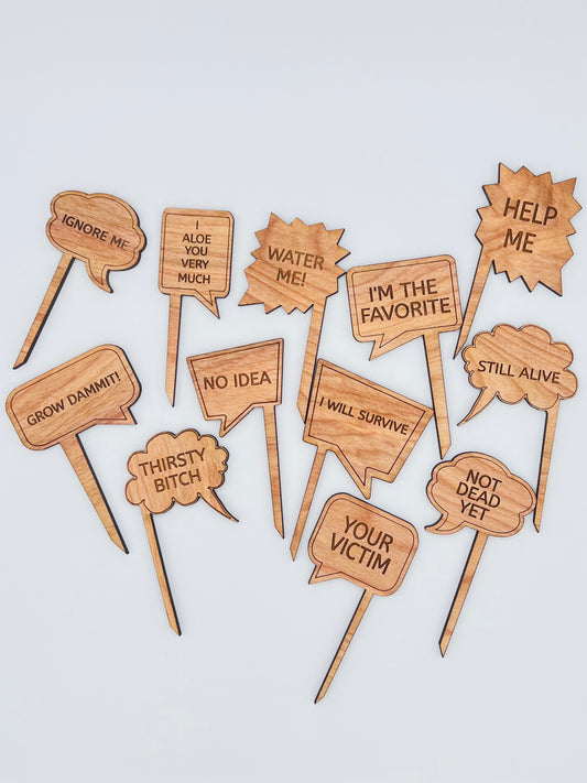 Funny Plant Stakes (Set of 12)