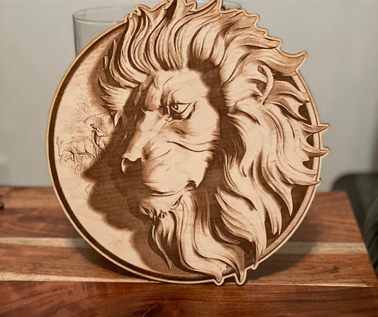 Lion, Wood Engraved