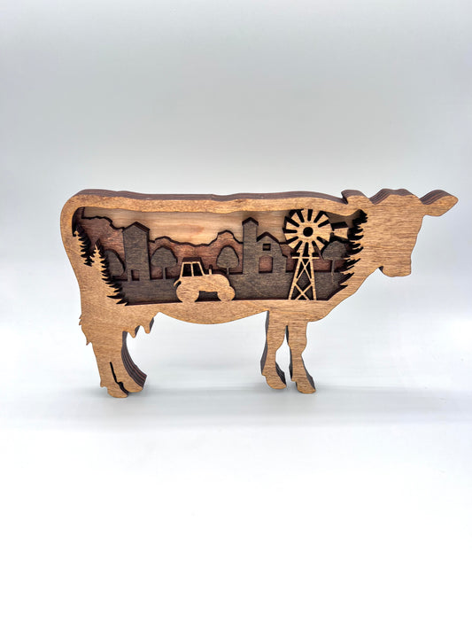 Farm Cow, Multi-Layer Wood