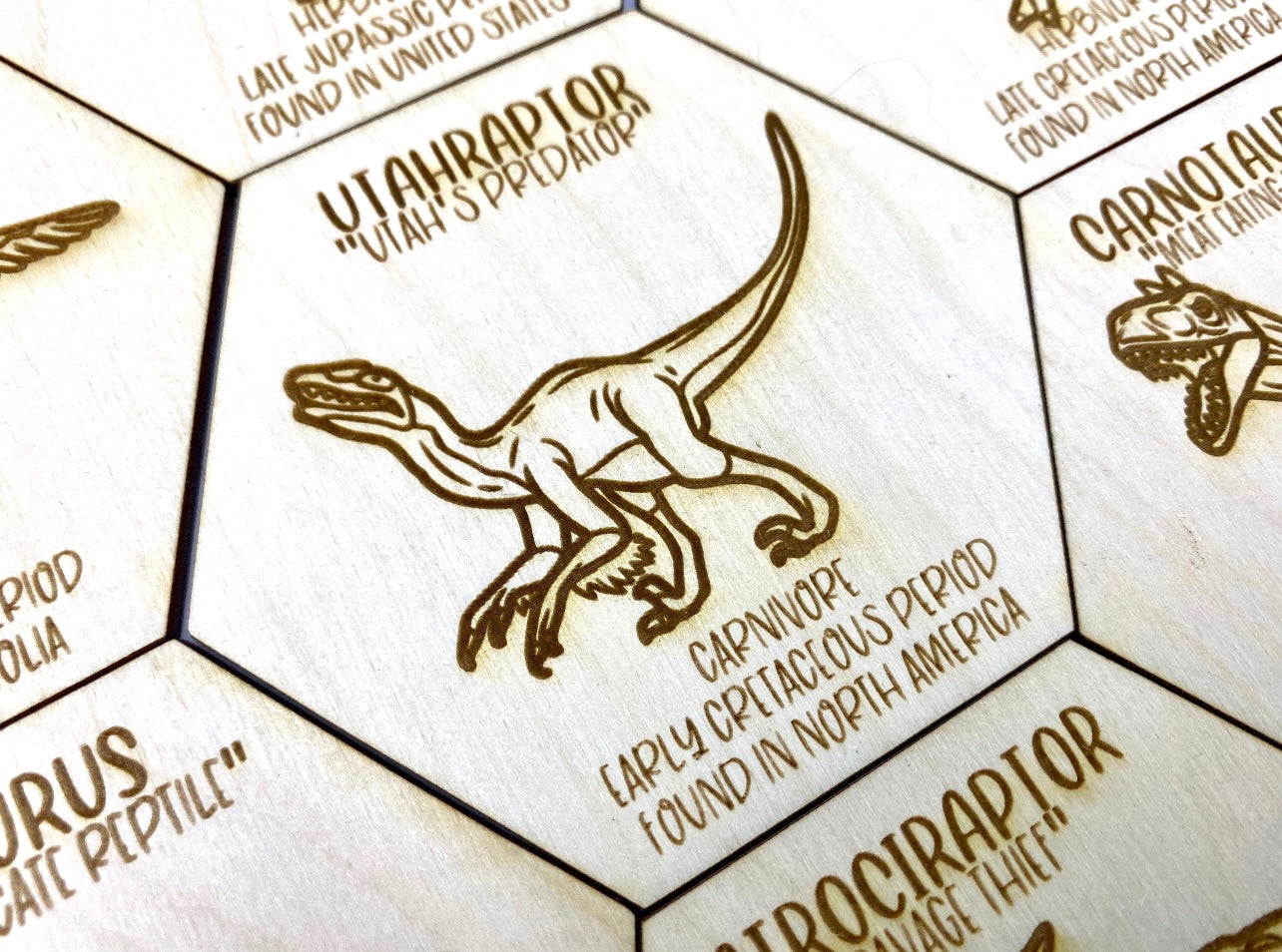 Dinosaur Fact Tokens Set of 18