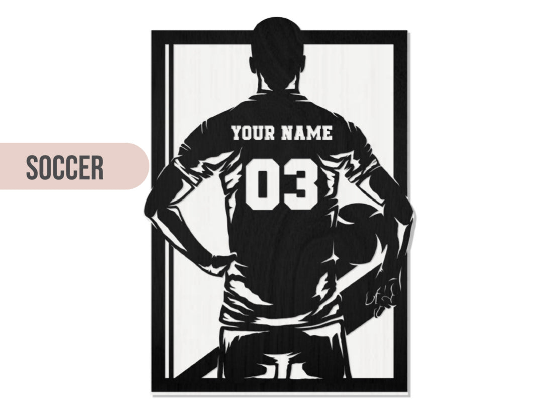 Personalized Soccer Player Sign