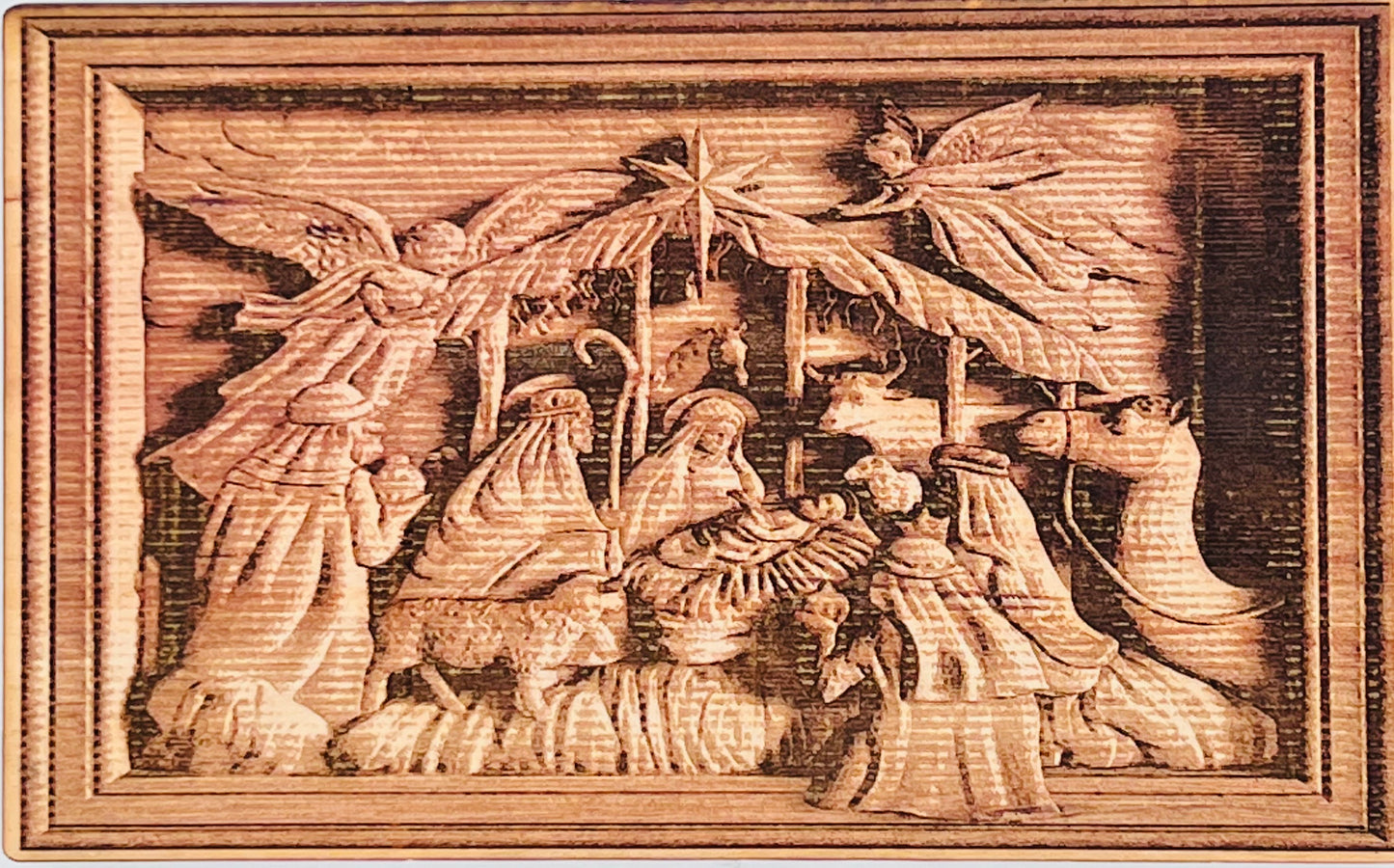 Christmas Nativity, Wood Engraved