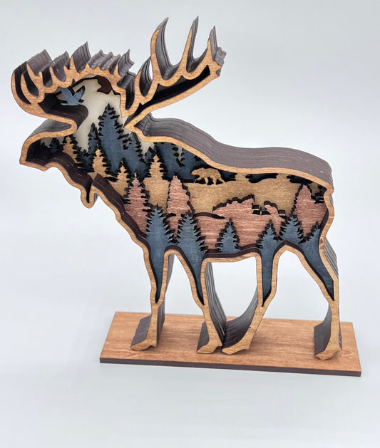 Moose, Multi-Layer Wood